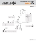 Краскопульт Sagola 474 0.8мм Mini